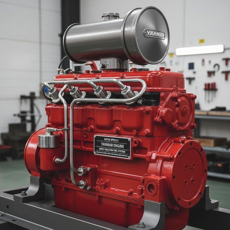 Nenngeschwindigkeit 2 Yanmar-Motor mit direkt injiziertem Kraftstoffsystem, stabiler Leistung für Marine und Industrie